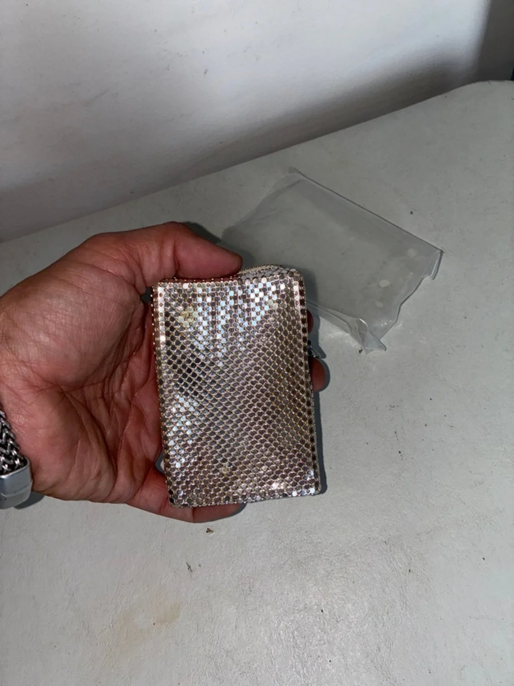 Whiting & Davis Silver Mesh cigarette Case